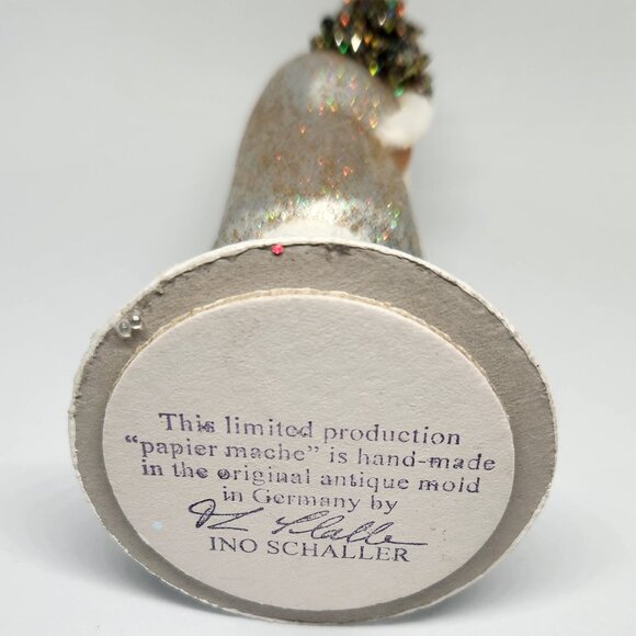 Ino Schaller Father Christmas Santa Paper Mache Original Mold German Vintage Chr - Picture 5 of 5